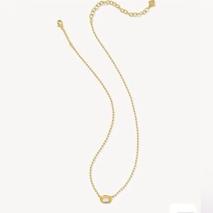 Kendra Scott Emilie Gold Beaded Frame Short Pendant Necklace in Gold